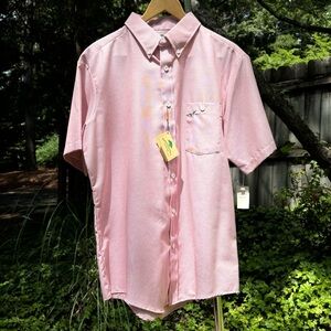 RAINTREE SOUTHERN by HAMPTON—VTG Pink Short-Sleeve—Men’s L—16.5—Made in USA—NWT